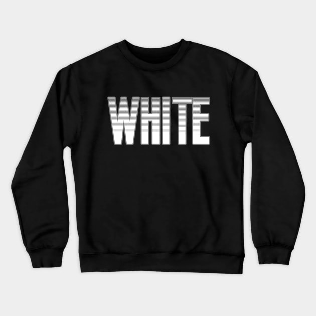 White Crewneck Sweatshirt by oberkorngraphic